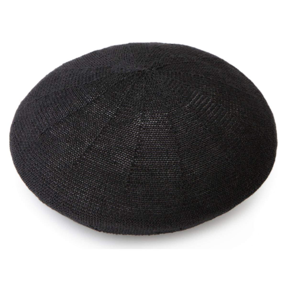 [ベーシクエンチ] 麻素材 大きいサイズ有り Linen Thermo Beret ベレー 麻混 ヘンプ 涼しい 軽い ベレー帽 通年 帽子 レディース メンズ フリーサイズ