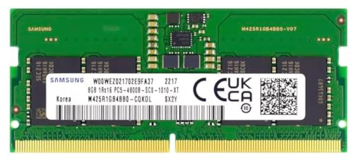 Samsung 8GB DDR5 4800MHz PC5-38400 SODIMM ノートパソコンメモリ RAM (M425R1GB4BB0) OEM