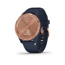 GARMIN vivomove 3S 心拍計 Navy / Rose Gold 010-02238-73