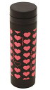 X JAPAN hide レモネード 公式グッズ ステンレスサーモボトル Yellow Heart【ブラック×ピンク】500ml
