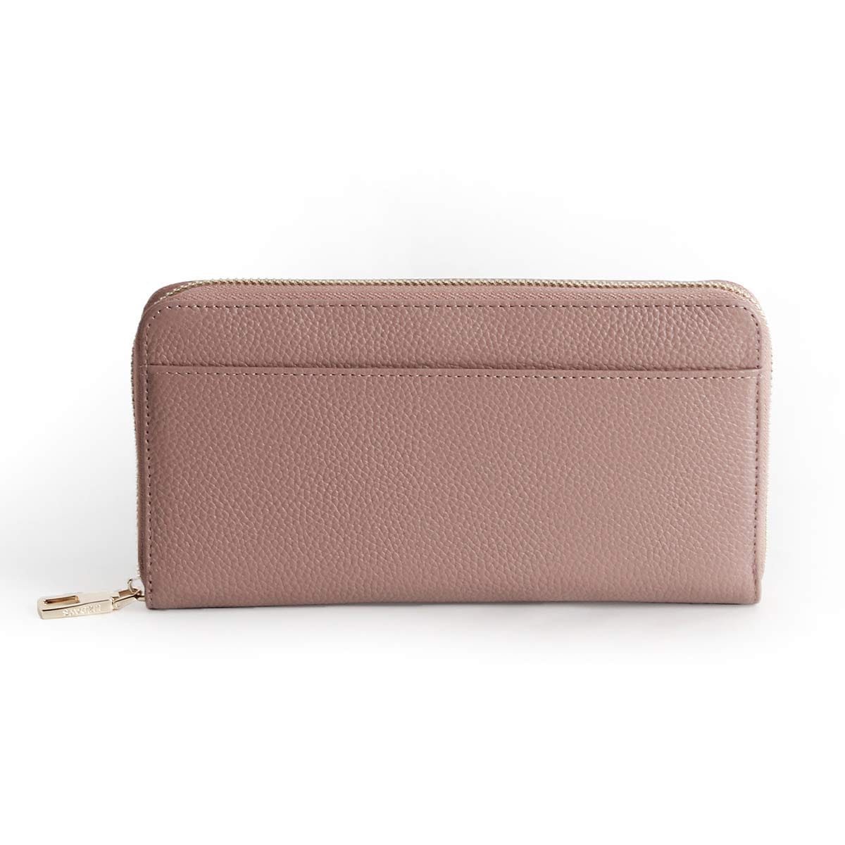 LIZDAYS 長財布 スキミング防止 スキミング 本革 財布 レディース ラウンドファスナー (サーモンピンク) [並行輸入品]