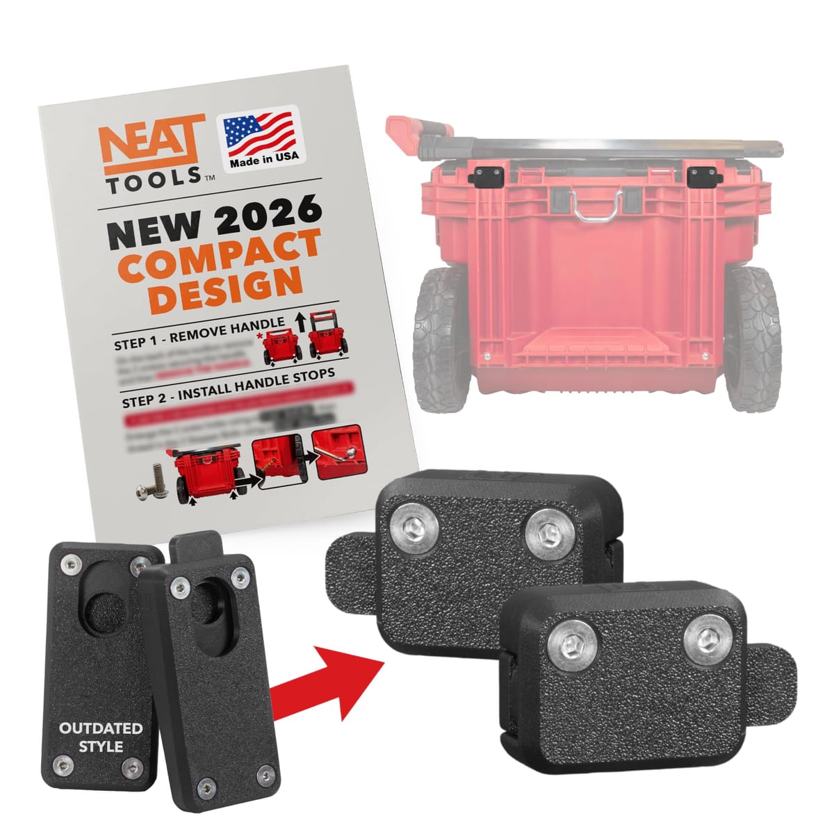 乐天商城 - Neat Tools ミルウォーキーPACKOUTローリングツールボックスパックアウトモッド用すべての新しいニートツールハンドルクイックリリースピンキット