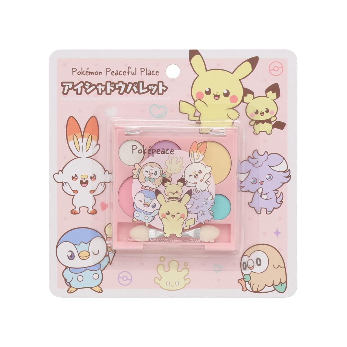 shobido 粧美堂 ポケットモンスター ポケピース 6色 アイシャドウパレット ＜ ピンク ＞ アイシャドウチップ付 pokemon ポケモン
