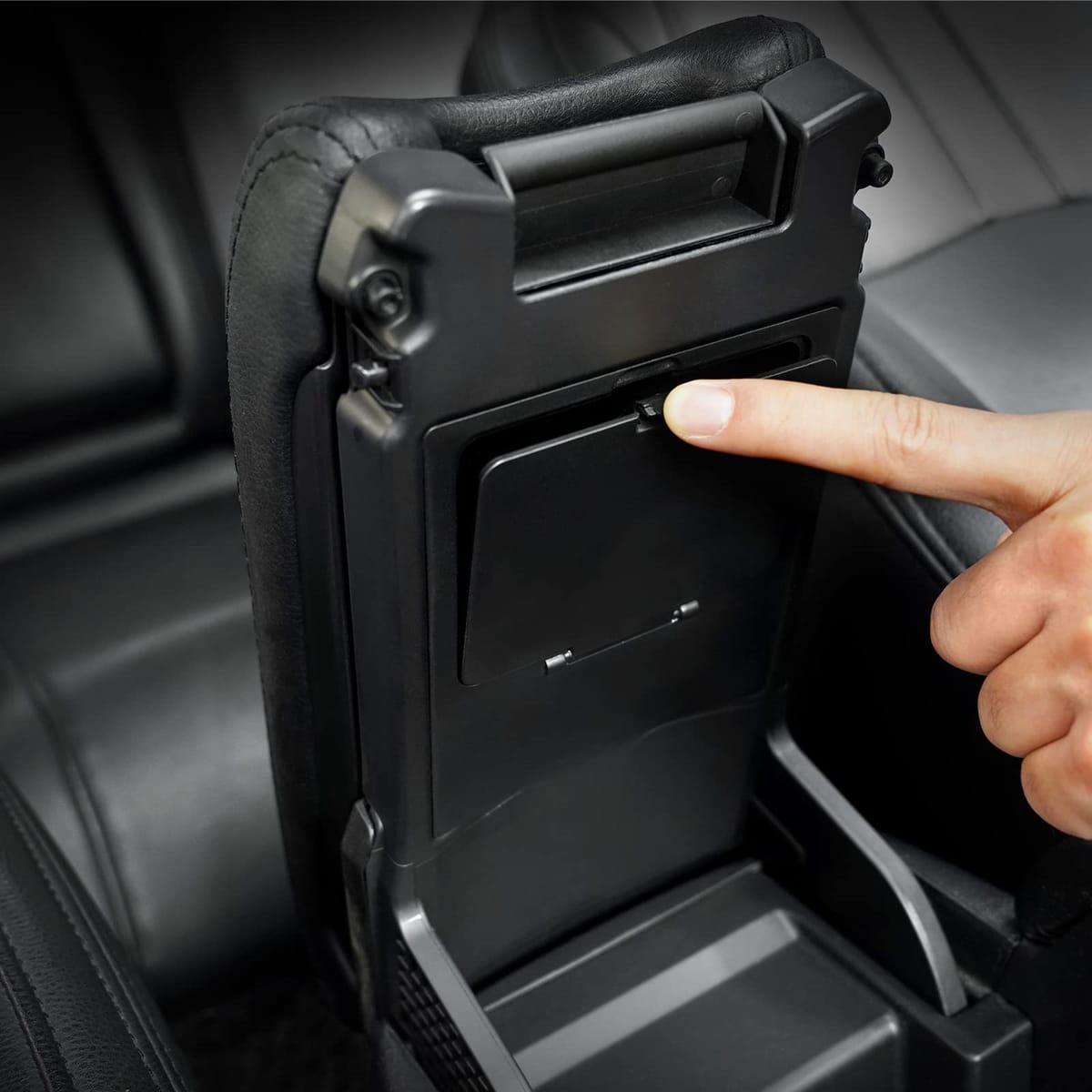 CarQiWireless センターコンソール隠し収納ボックス ホンダ シビック 2016-2021用 センターコンソールオーガナイザー ホンダ シビック ハッチバック Si クーペ タイプ R アクセサリー 2021 2020 2019 2018 20