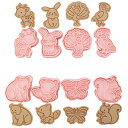 EMILY'S SHOP 食品衛生法適合品 クッキー型 動物 8個セット 可愛い クッキーカッター プラスチック クッキー抜型 製菓道具 お菓子作り 抜き型 手...