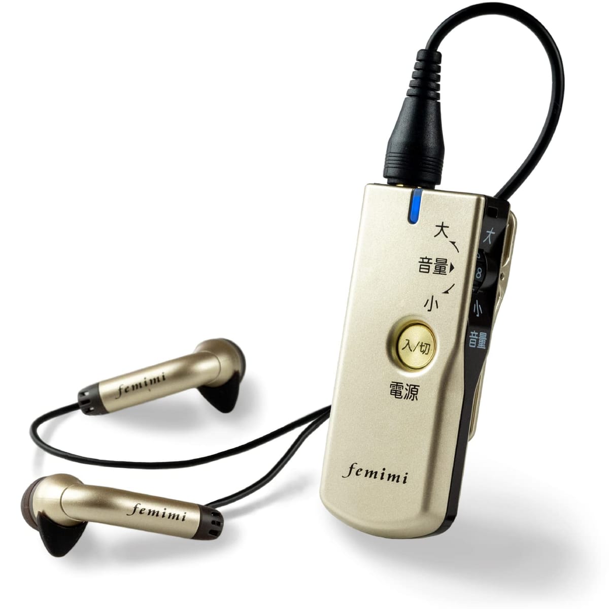 OTOMS オトムス femimi フェミミ ポケット型デジタル集音器 VR-M700 充電式 イヤホン型 単4形乾電池使..