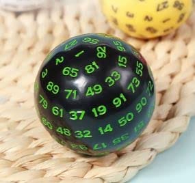 ＜Q-LIFE-Q＞100面多面体ダイス,D100アクリル多面体ダイス,教育プロジェクト用のマルチサイドダイス,多面サイコロ,100面サイコロ（約48mm 7g） (緑)