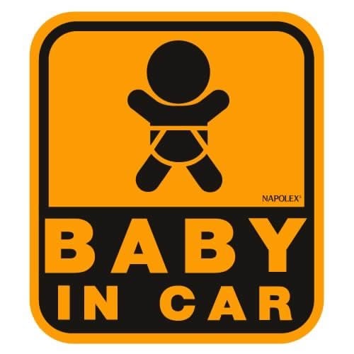 ナポレックス 車用 サイン セーフティーサイン BABY IN CAR ステッカータイプ(外貼り) 損害保険付 SF-26