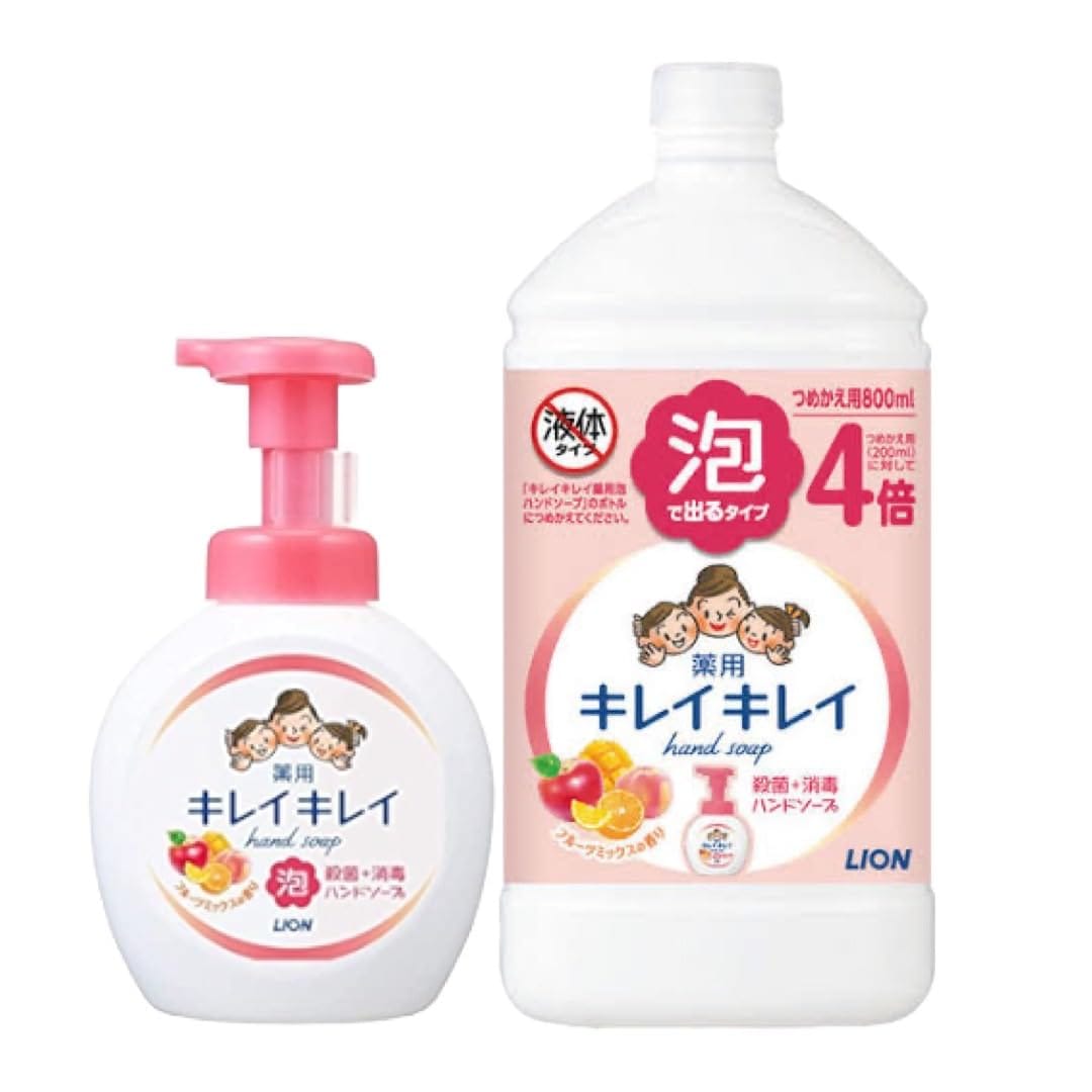 キレイキレイ 薬用 泡ハンドソープ フルーツミックスの香り ポンプ 250ml + 詰替特大 800ml 【医薬部外品】