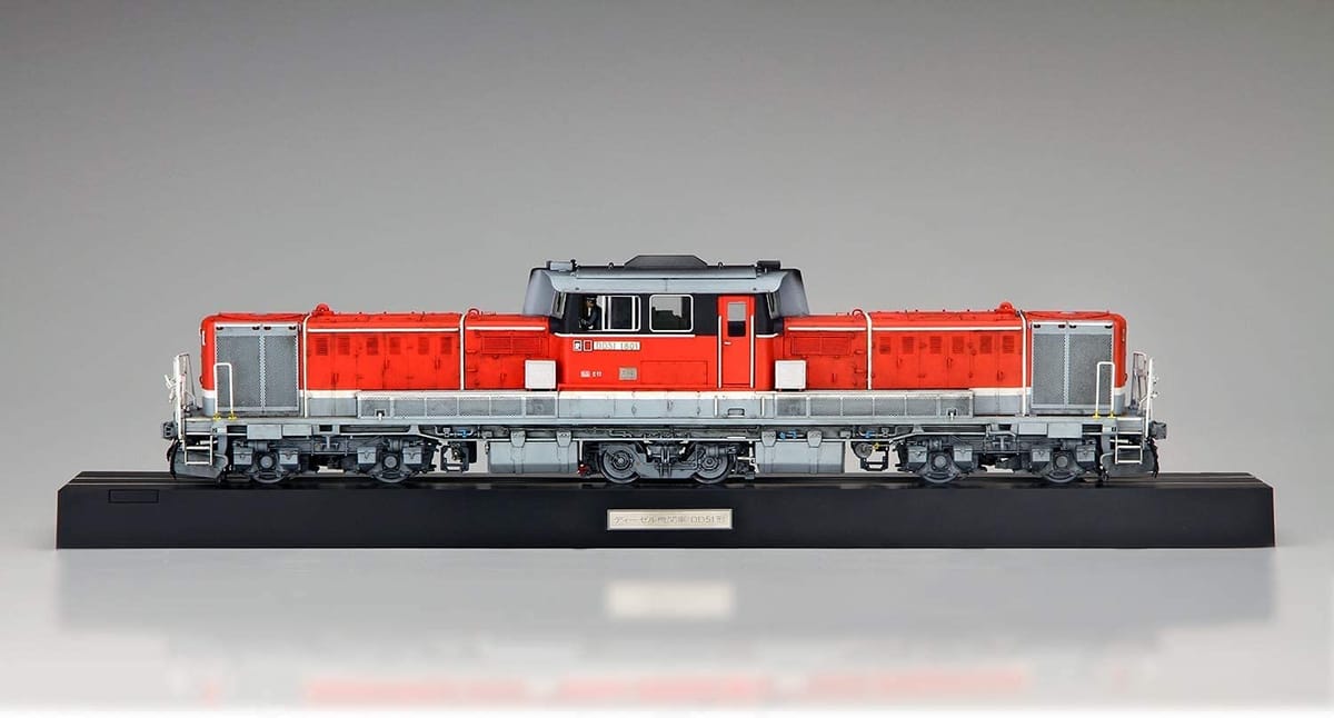 美的生活ヘルシーライフ本店の青島文化教材社 1/45 トレインミュージアムOJ No.6 ディーゼル機関車 DD51 貨物A更新機 プラモデル｜アングル3