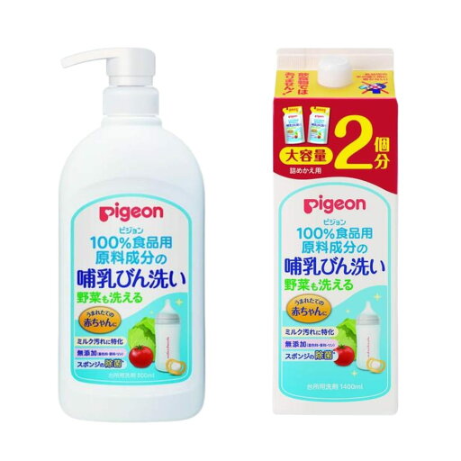 ピジョン Pigeon 哺乳びん洗い 800mlセット+詰め替え用 1400mlセット ピジョン Pigeon 哺乳びん洗い 800mlセット+詰め替え用 1400mlセット