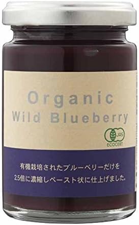 アントシアニジン130mg/100g　 試験依頼先（財）日本食品分析センター 平成25年1月7日　No.12130206001-01 有機JAS認定オーガニック　カナダ・ケベック州の広大な大地で育てられたオーガニックワイルドブルーベリーを使用。 砂糖不使用 無添加　オーガニックワイルドブルーベリーだけを2.5倍に濃縮。 ペースト状に仕上げました。 アントシアニン豊富な野生種を使用　「瞳にやさしい果実」と呼ばれるブルーベリーの中でも、厳しい自然の中で育った野生種には目に良いとされるアントシアニン色素が 栽培種に比べ多く含まれています。 召しあがり方　パンはもちろん、アイスにヨーグルトに混ぜたり、サラダのトッピングやお料理お菓子作りに、 もちろんそのままでもお楽しみいただけます。 原材料　ブルーベリー ブランド 株式会社日本予防医学センター研究所 梱包サイズ 9 x 5.5 x 5.5 cm; 100 g メーカーにより製造中止になりました いいえ 成長期別 大人 メーカー デイリーフーズ 商品の重量 100 g