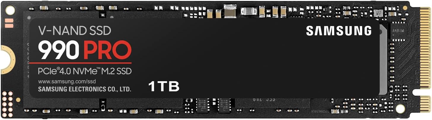 Samsung 990 PRO 1TB PCIe Gen 4.0 x4 (最大転送速度 7,450MB/秒) NVMe M.2 (2280) 内蔵 SSD MZ-V9P1T0B-IT/EC 国内正規保証品