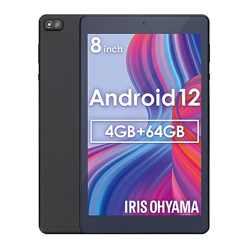 アイリスオーヤマ タブレット 8インチ wi-fiモデル Android12 動画視聴 日本語サポート FHD 1920x1280 メモリ4GB ストレージ 64GB 4コア アンドロイド LUCA TM082M4N1-B