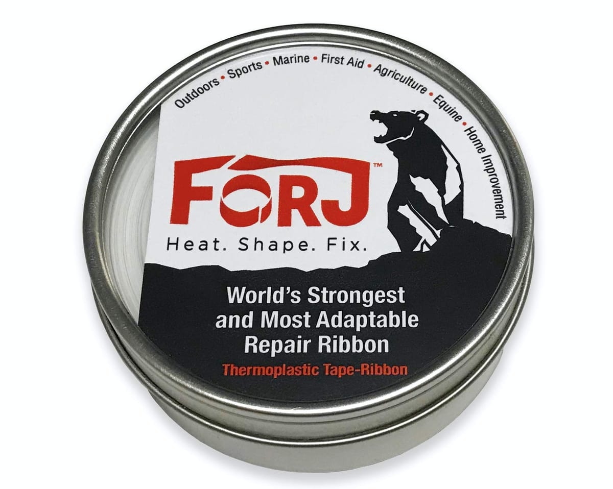 Forj 熱可塑性テープリボン 20フィート 軽量 コンパクトな樹脂繊維 1000ポンドの引張強度 修理やメンテナンスに最適 2018年アウトドアリテーラー賞受賞。
