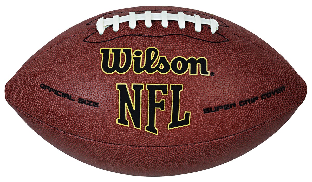 Composite LeatherProvides ultimate grip and feelMade in USAComposite leather coverOfficial size This Wilson NFL Official...