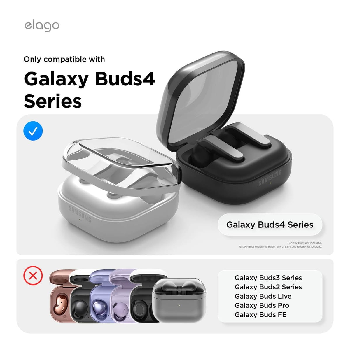 elago AW5 ケース Samsung Galaxy Buds 4 Pro & Galaxy Buds 4 ケース 対応 クラシ...