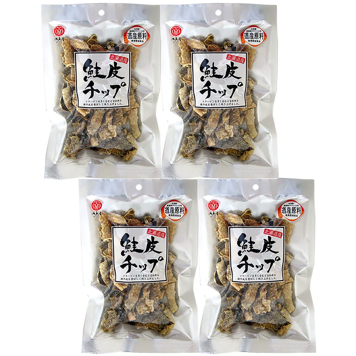 鮭皮チップ 4袋セット 28g×4 北海道 珍味