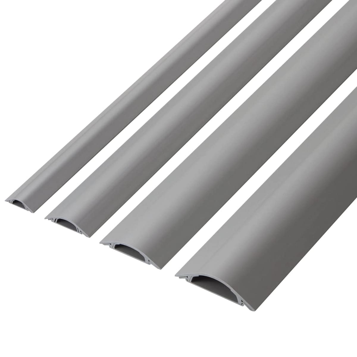 エレコム 配線モール 1m PVC製 外寸幅 約60mm 収納目安 ケーブル5本 グレー LD-GA1407/LG