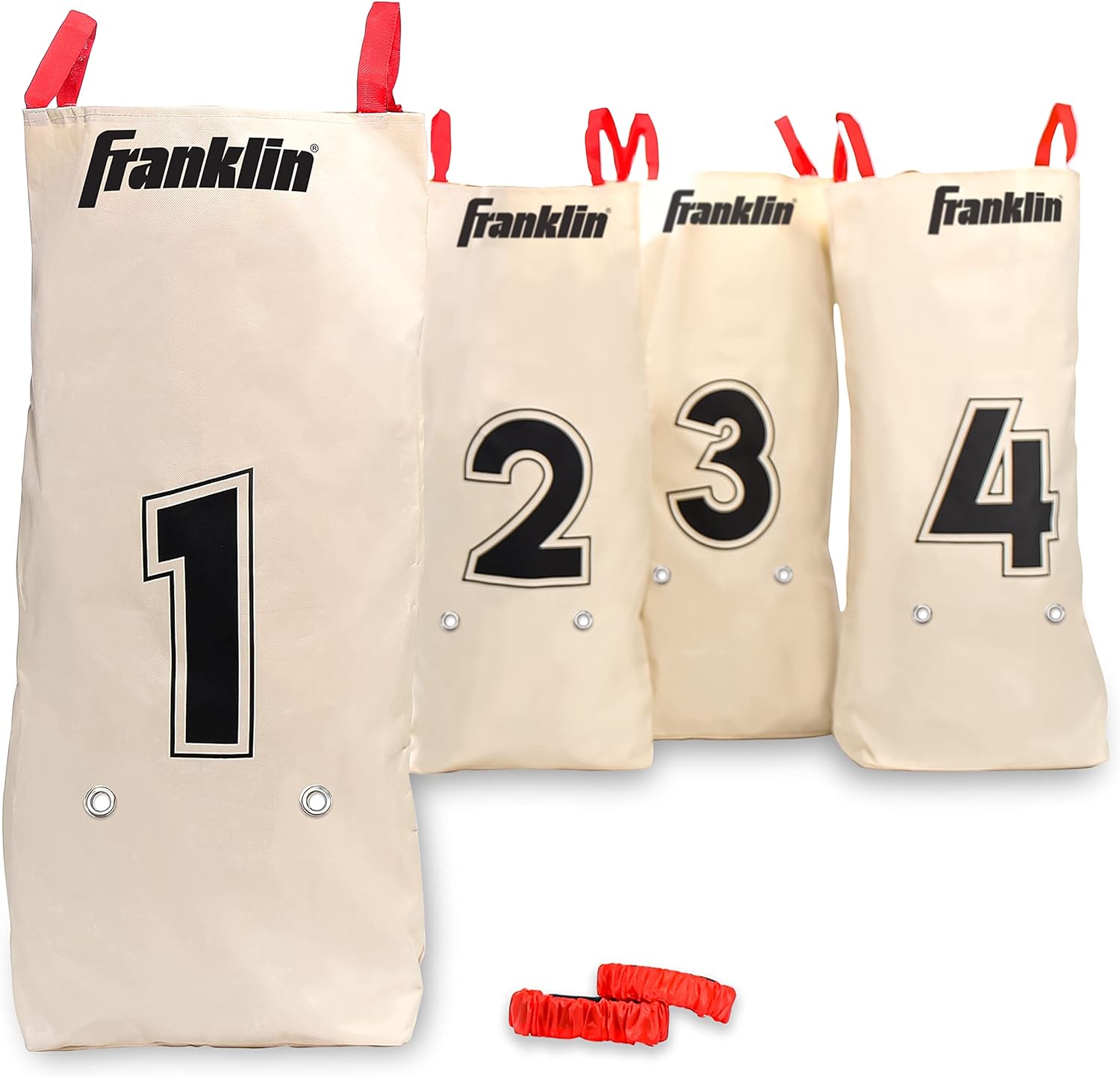 Franklin Field Day Potato Sack Race Bags &3-Legged Race Bands Game Kit - Great for Kids - 2 Games in 1