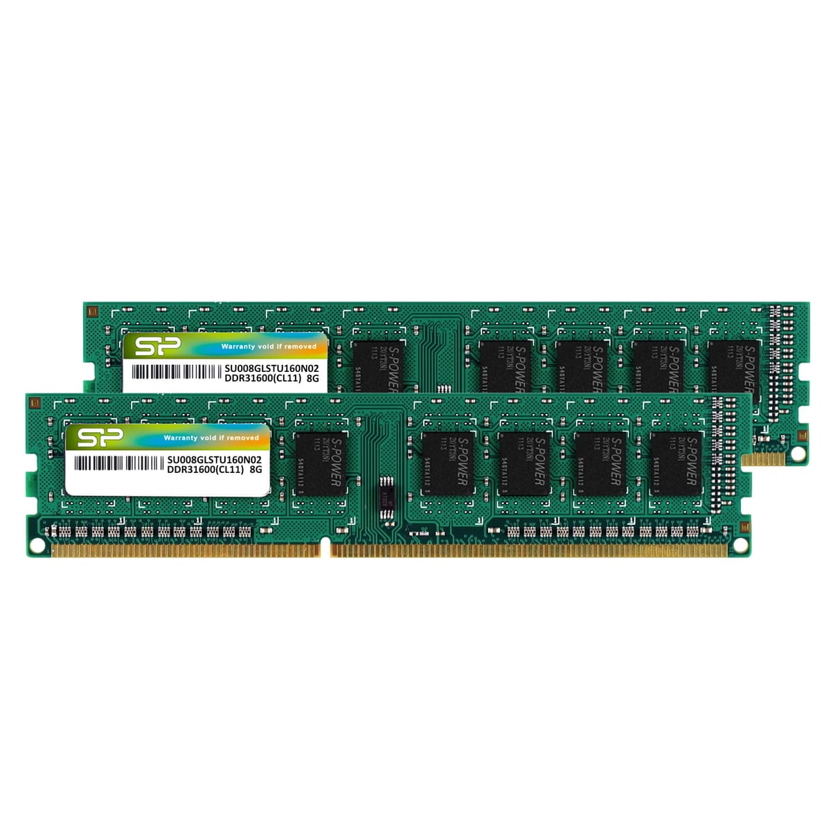 Silicon Power DDR3 16GB (2 x 8GB) 1600MHz (PC3 12800) 240ԥ CL11 1.35V / 1.5V Хåե UDIMM PC ԥ塼 ǥȥå ⥸塼 RAM å