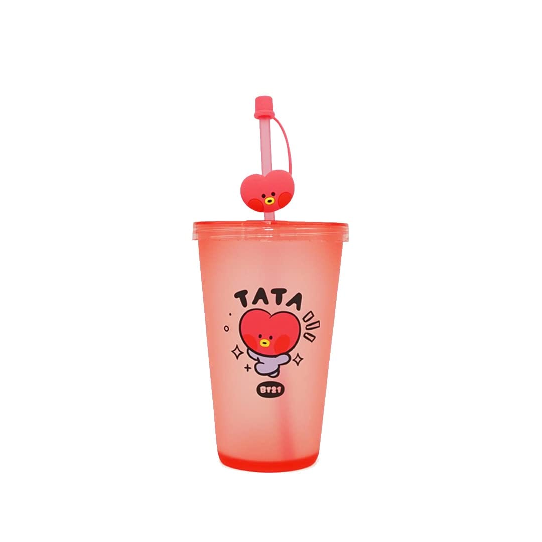 乐天商城 - ソロモン商事 BT21 minini タンブラー (ストロー付き) (TATA) TUMBLER
