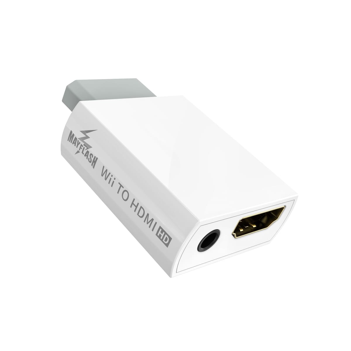MAYFLASH Wii - HDMIコンバーター 1080P フルHDデバイス用 Wii HDMIアダプター 3.5mmオーディオジャック&HDMI出力付き Nintendo Wii Wii U HDTV モニター対応 Wiiディスプレイモード 720