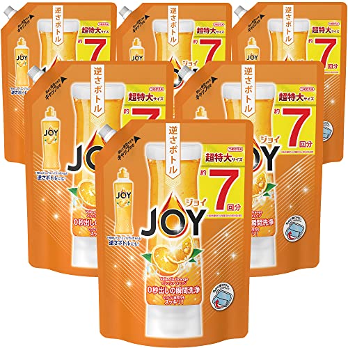 【ケース販売】ジョイ コンパクト 食器用洗剤 バレンシアオレンジの香り 詰め替え 超特大 1065mLx6個