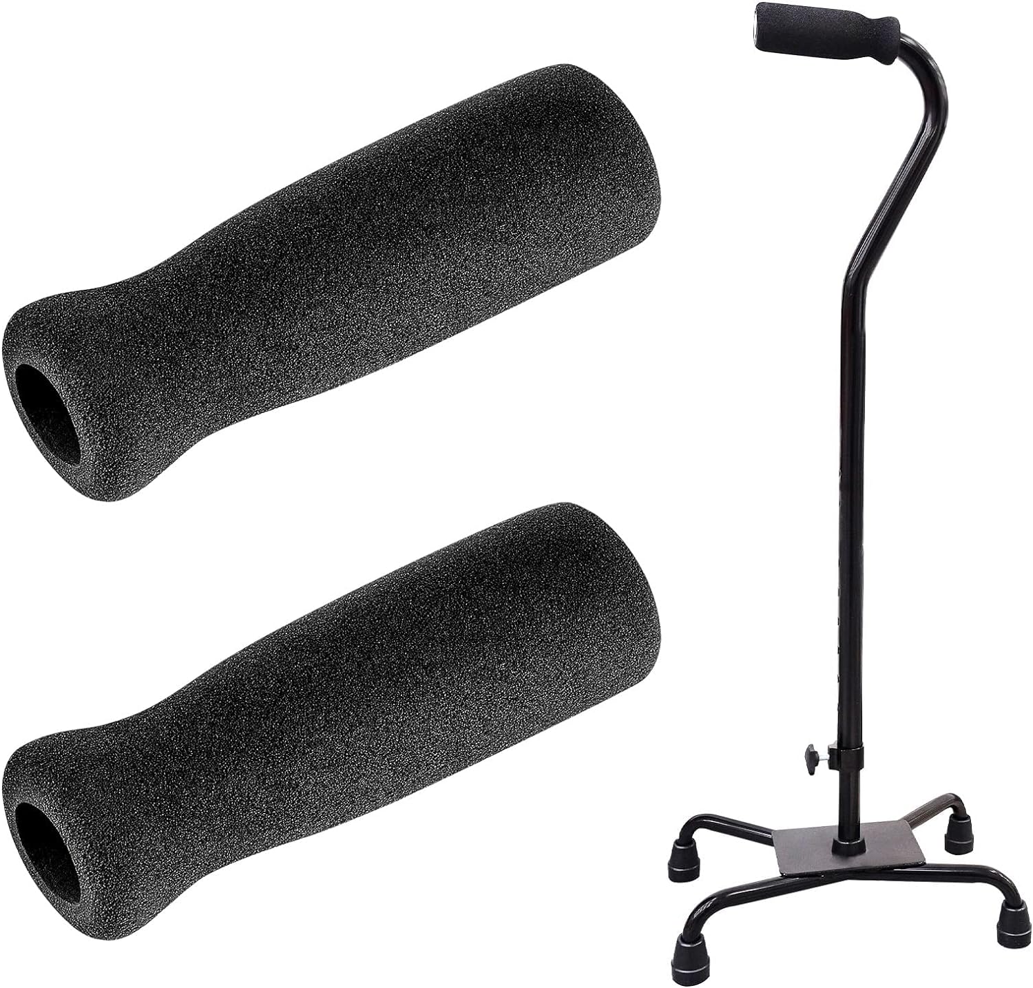 Cane Grip 交換用杖グリップ フォームケーンハンドルグリップ 交換用 オフセット杖グリップ ウォーキングケーン ハンドグリップ フォームハンドル 杖 自転車ハンドルバー用 4.53 x 0.98 x 0.98…