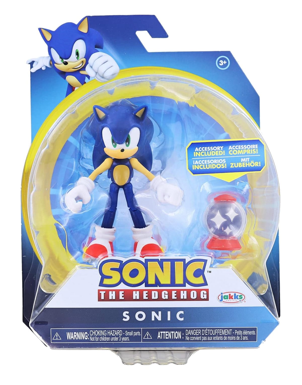 Jakks パシフィック ソニック ザ ヘッジホッグ 4インチ フィギュア ソニック (モダン) 無敵のアイテムボックス付き