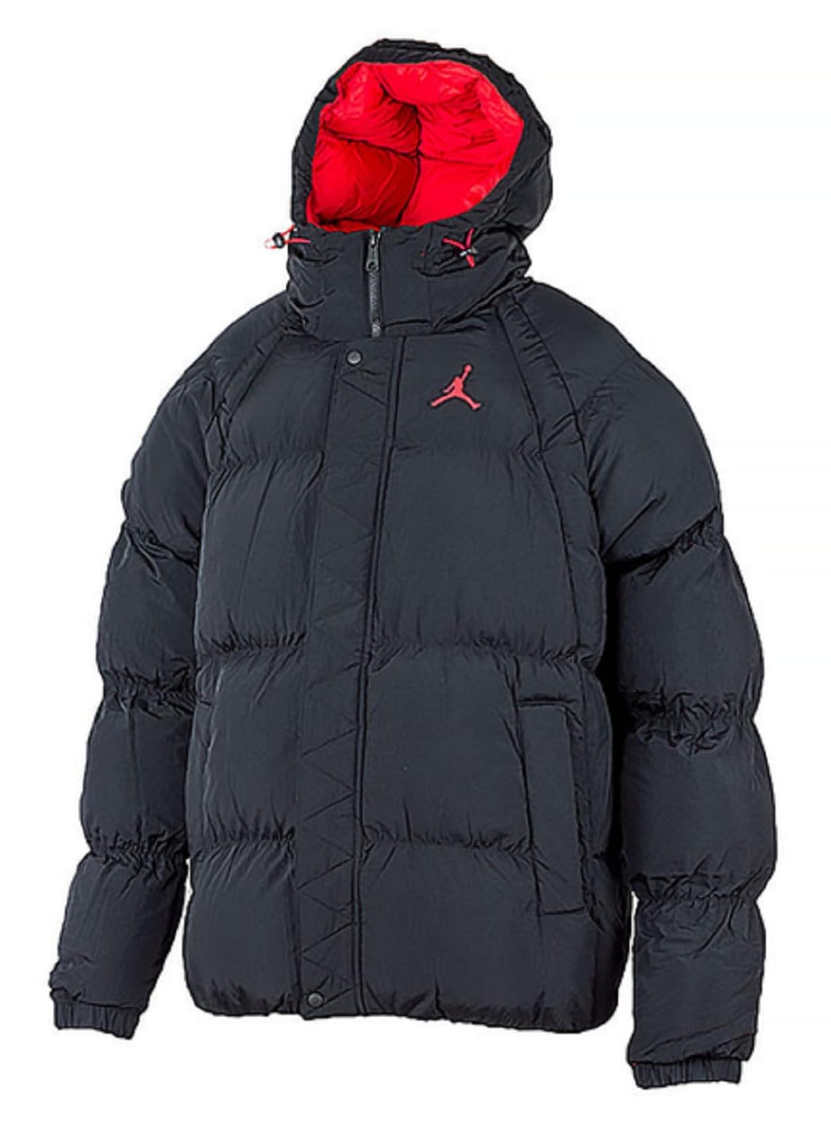 [ナイキ] Jordan ジョーダン パファー 中綿厚手ダウンジャケット US-2XLサイズ(180-190cm) 国内正規品 DQ7348 ブラック/ファイヤーレッド