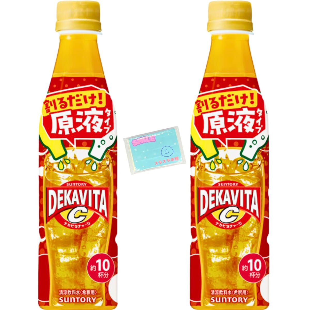 Monolog Style サントリーフーズ おうちドリンクバー デカビタC ＜希釈用＞ 340ml ×2本セット ★スラスラ本舗オリジナルポケットティッシュ付き★ DEKAVITA