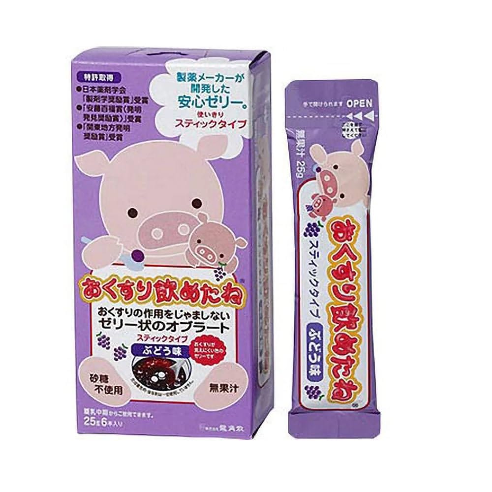 (株)龍角散 おくすり飲めたね ぶどう味 スティックタイプ 25g×6本 ×5個セット【品番 4987240601302】