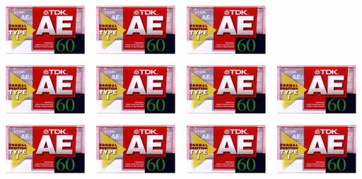TDK カセットテープ いい音設計 60分 AE-60F 11巻入り TDK カセットテープ いい音設計 60分 AE-60F 11巻入り