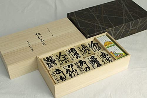 小倉百人一首 板かるた 豪華愛蔵版 かるた 木札 木製 桐箱入り 競技用 大石天狗堂 下の句かるた いろはかるたのサムネイル
