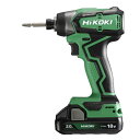 【Amazon.co.jp限定】HiKOKI(ハイコーキ) 18V 充電式 インパクトドライバー 初回修理保証付き 18V2.0Ah蓄電池×2個 充電器 ケース付 WH18DD(2BG)