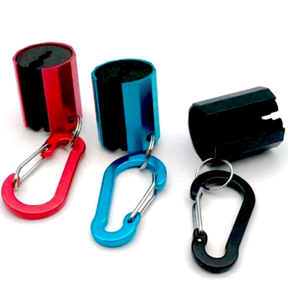 ASPALAND ロッドキーパー 3色 セット ロッドクリップ ロッドホルダー 落下防止 カラビナ付 ハンズフリー 釣り 竿掛け