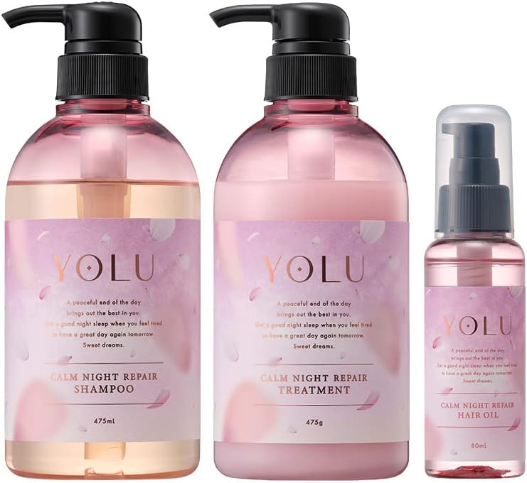 春限定3点セット YOLU (ヨル) サクラ 濃密カームナイトケア3点セット シャンプー トリートメント ヘアオイル 【カームナイトリペア】