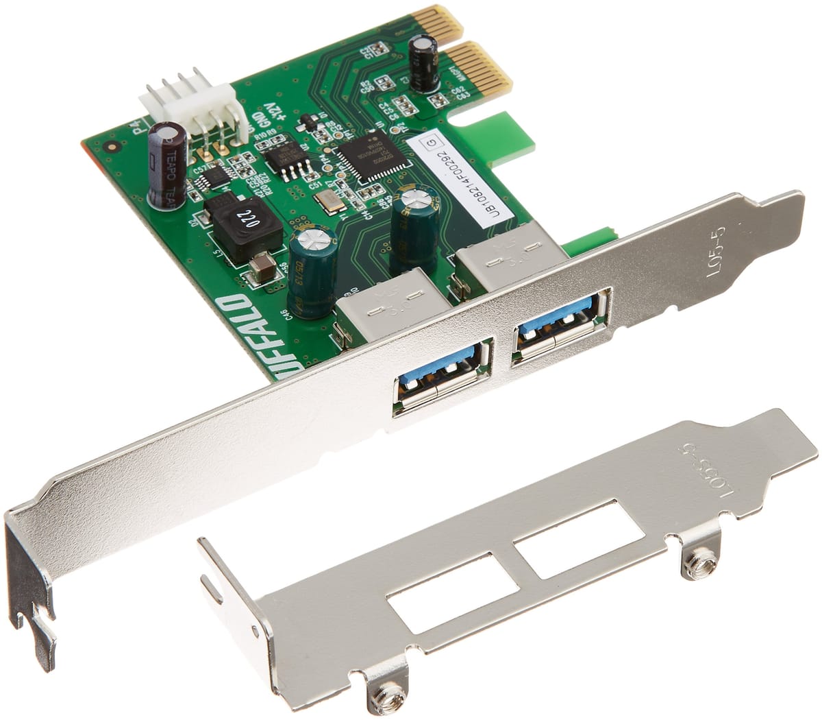 BUFFALO PCI Express x1 ߥ󥿡եܡ USB3.0&2.0 2ݡ IFC-PCIE2U3S2