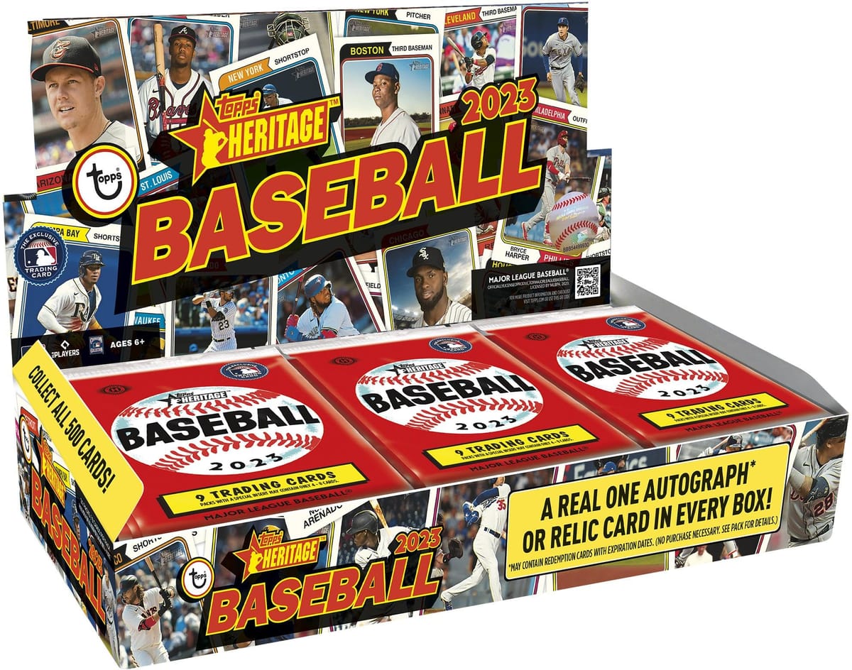 MLB 2023 Topps Heritage Baseball Card Hobby Box gbvX we[W x[X{[ zr[{bNX W[[O 싅 J[h