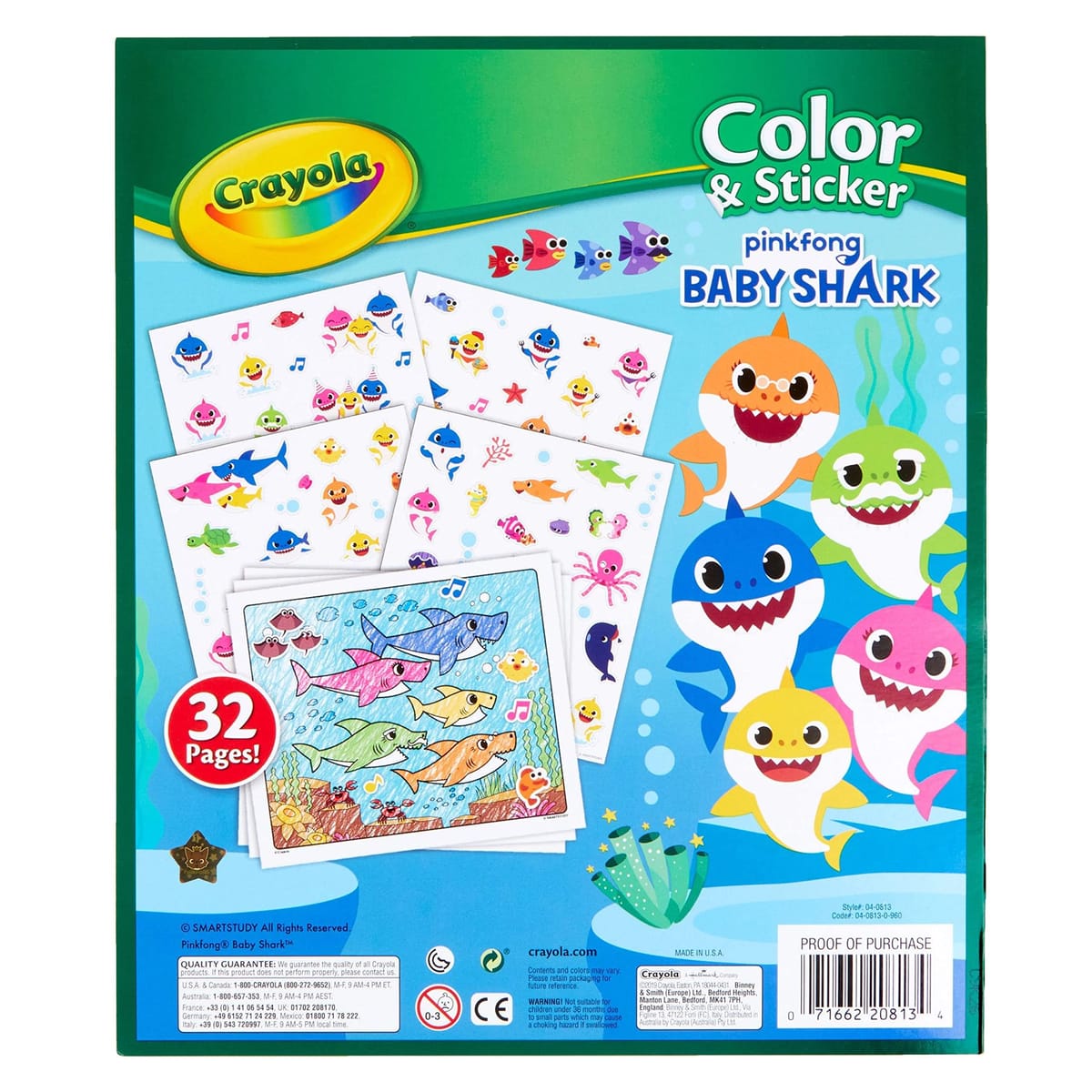 Crayola ベビーシャーク塗り絵本 04-0813