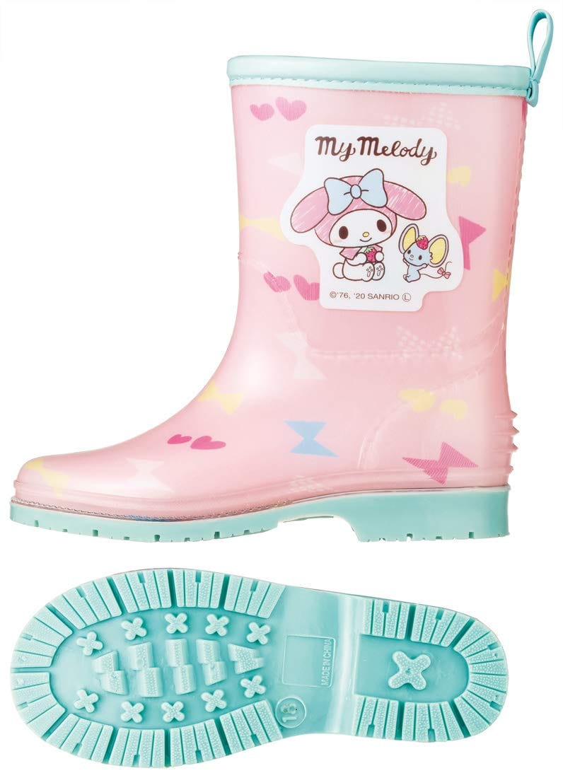 スケーター (skater) レインブーツ シューズ 長靴 子供用 マイメロディ サンリオ 反射テープ付 18cm RIBT3