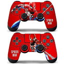 Decal Moments ソニー PS4 コントローラースキンリモートビニールデカールステッカーカバー スキンスパイダーマン (2個パック)