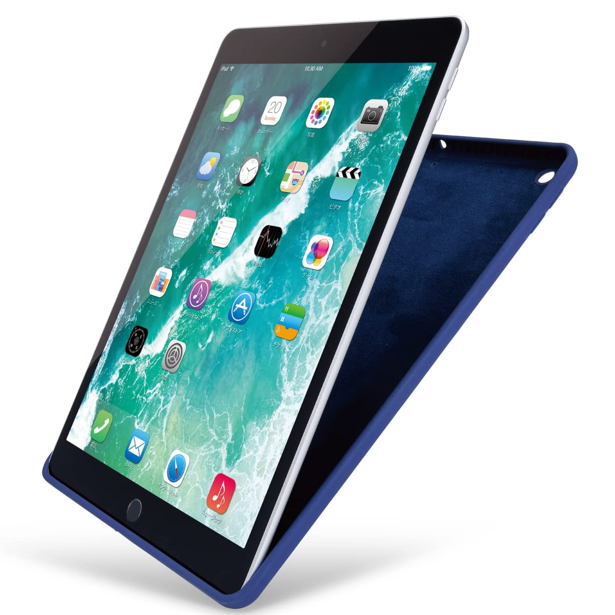 エレコム iPad 10.2 第9/8/7世代 (2021/2020/2019年) ケース シリコン ハイブリッドケース ネイビー TB-A21RSCHNV