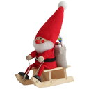 NORDIKA nisse ノルディカ ニッセ クリスマス 木製人形 (そりに乗ったサンタ / レッド / NRD120072)