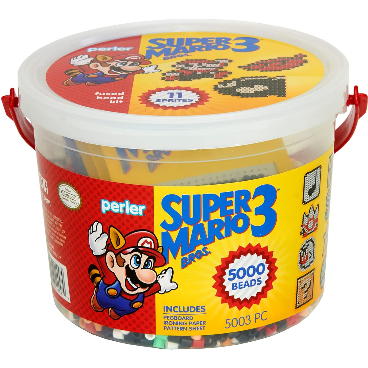 Perler beads パーラービーズ スーパーマリオ Super Mario Craft Bead Bucket Activity Kit, 5003 pcs