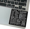 SYNERLOGIC (M/Intel) Mac OS Keyboard Shortcut Sticker - No-Residue Vinyl, Compatible with 13