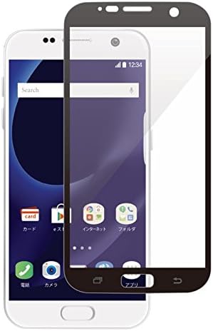 エレコム Galaxy S7 edge SC-02H SCV33 液晶保護フィルム フルラウンドガラス ブラック PM-GS7EFLGGARBK