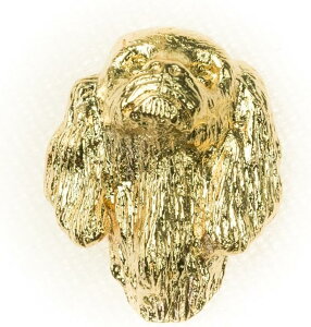 キング・チャールズ・スパニエル イギリス製 22ctゴールドプレート アート ドッグ ピンバッジ コレクション
