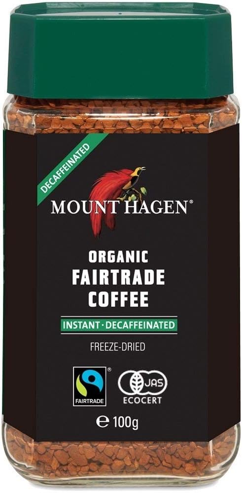マウント ハーゲン カフェインレス　コーヒー マウントハーゲン オーガニック フェアトレード カフェインレスインスタントコーヒー インスタント(瓶・詰替) QT%D 100グラム (x 3)